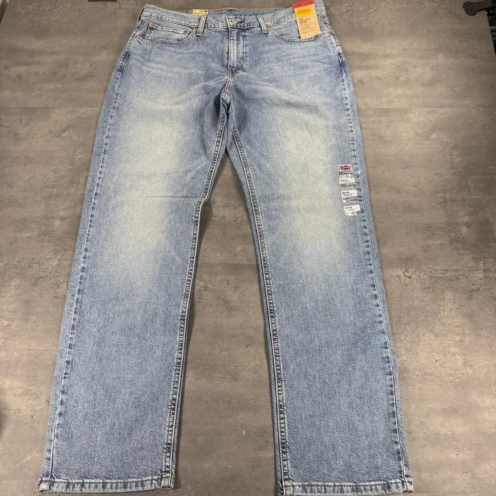 Levi's Jeans Mens 36x34 541 Athletic Taper Light Wash Blue Stretch NEW $75